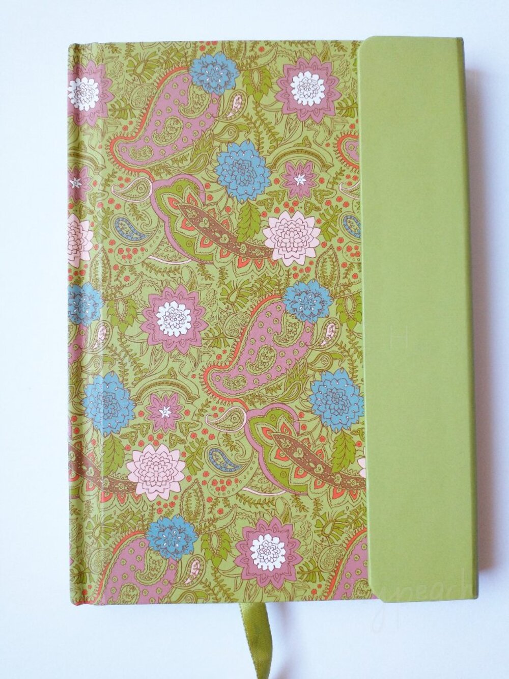DiVOGA Magnetic Hardcover Journal Lined 5x7 NEW (FLAWS) Green Paisley Notebook